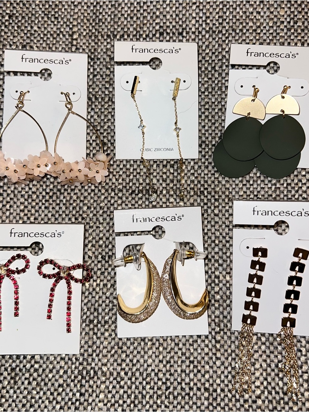 Francesca's Collections 6 pair of Earrings BRAND NEW paid $130